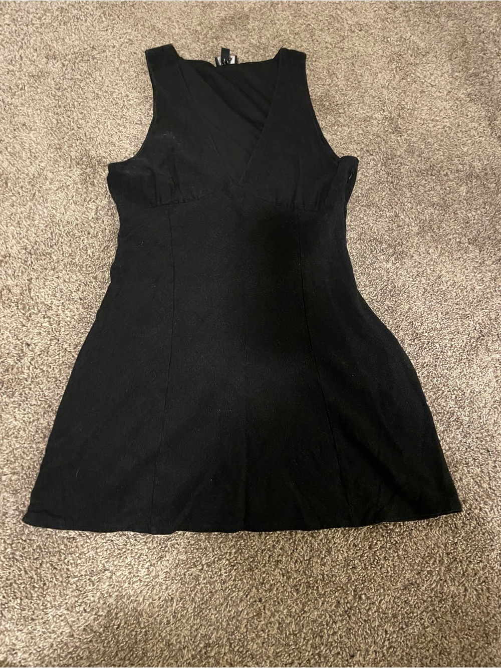 Beverly and Beck Black V-Neck Women's Mini Dress